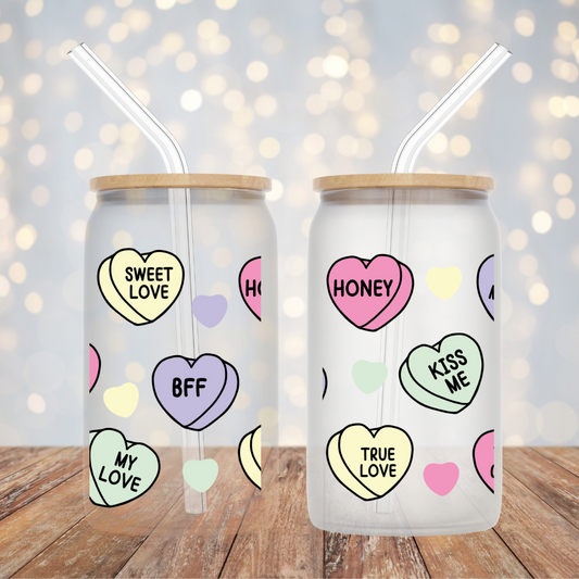 Libbey Glasses- Conversation Hearts