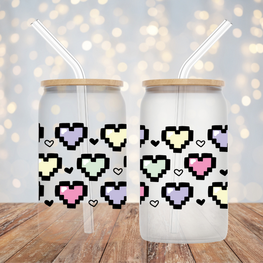 Libbey Glasses- Retro Hearts